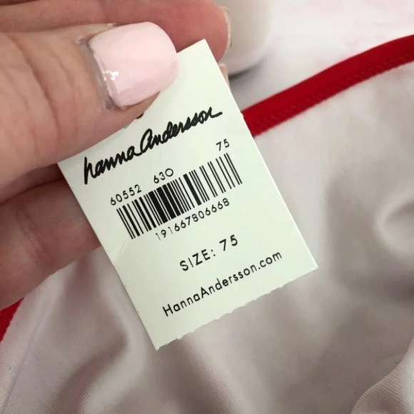 NWT Hanna Andersson swim bottom skirted solid red size 12-18 months - Picture 6 of 8